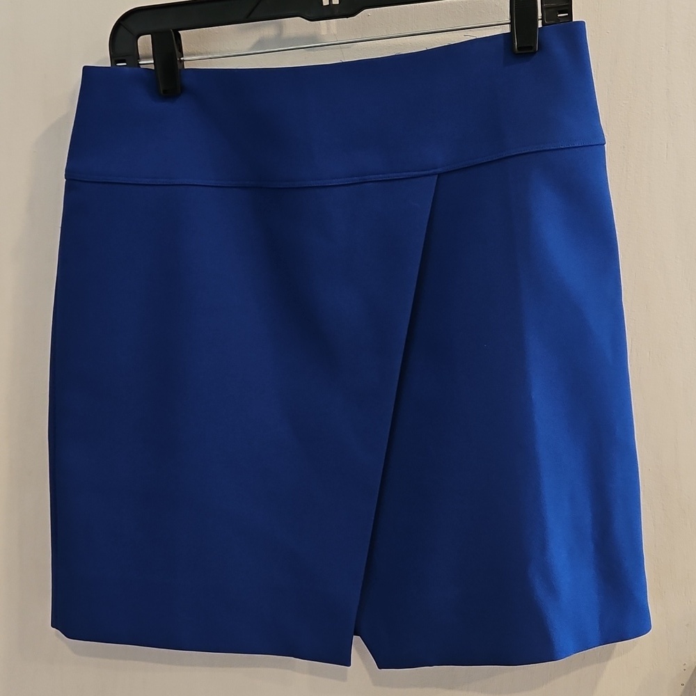 J. Crew Asymmetrical Faux Wrap Royal Blue Skirt 6 - Picture 5 of 6